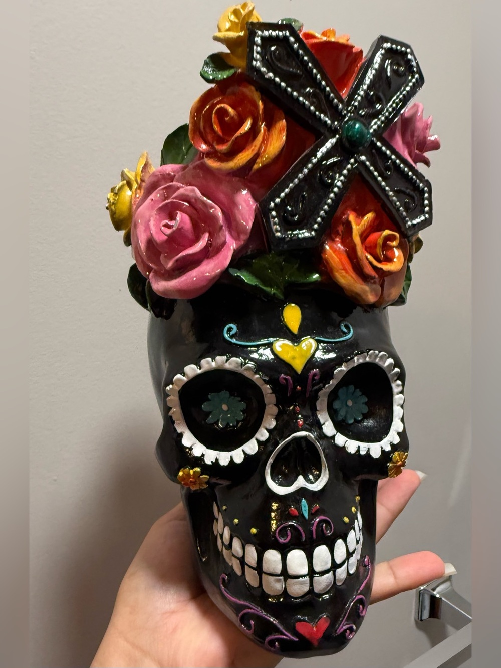 Day of the dead Sugar Skull Día de los Muertos Decor Halloween Candle Holder